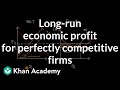 Long-run economic profit for perfectly competitive firms | Microeconomics | Khan Academy