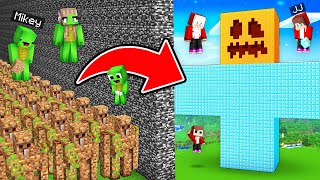 JJ Family Trolled Mikey Family in Super Mob Battle in Minecraft! (Maizen)