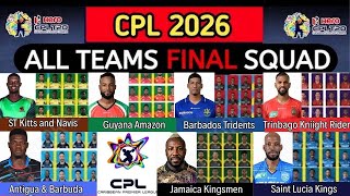 CPL 2026 - All 7 Teams Final Squad | All Teams Final Squad CPL 2026 | Caribbean Premier League 2026