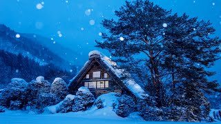 ❄ Beautiful Winter Snow Scene Relaxing Piano Music -  Soothing Calming Sleep Meditation Study Music