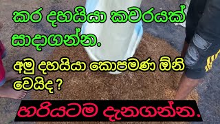 කර දහයියා කවරයක් සාදාගන්න. අමු දහයියා කවර ⁣කොපමණ ඕනි වෙයිද ?හරියටම දනගන්න.