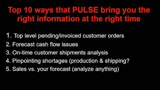 PULSE Dashboard Top 10 Reports