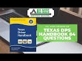 Texas DPS Drivers Handbook 84 Questions with Answers (2023)