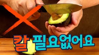 아보카도| 칼없이 아보카도 씨빼기| 아보카도 손질법 3가지| how to safely trim avocado| JUNTV 준티비