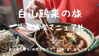 【日帰り白山・鶴来の旅】金沢愛が止まらない｜白山比咩神社のおもてやでつぶあん｜＋Kのタピオカ｜草庵で日本一美味しい鴨せいろ蕎麦｜もく遊りんのスイーツ｜手取狭谷｜綿ヶ滝｜【旅行Vlog】