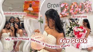 My Boyfriend Thew A Surprise Partyyy🎉 | 200k milestone | Sip \u0026 Paint | Shreemayi Reddy