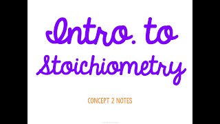 Unit 6 Stoichiometry Concept 2 Notes