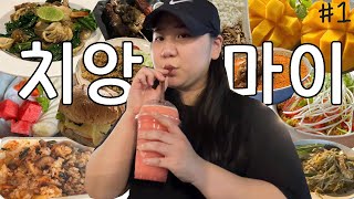 🇹🇭태국 치앙마이#1 관광이 아니라 먹으러 가는 먹투어 여행(팟타이, 돼지바질볶음밥, 망고, 랭쌥, 팟씨유, 베이글)