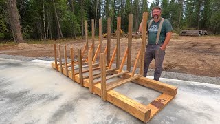 How To Build A Slab Rack // Woodland Mills HM130 Max Sawmill // Sawmill Slab Rack  // Slab Cradle