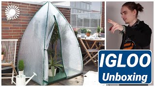 Bio Green Überwinterungszelt IGLOO Unboxing 📦 Pflanzen im Garten überwintern 🌹❄ | Hertie