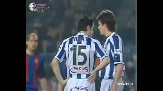 Nihat Kahveci'nın direği kırdığı an. Barcelona - Real Sociedad. 2003-04.