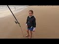 fishing for 23 hours camping on the beach with the kids