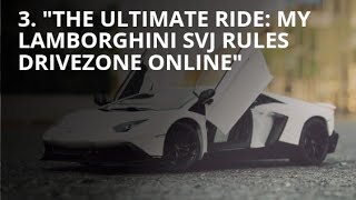 MAXING MY LAMBO SVJ Drive zone ONLINE#lamborghiniaventador  #drivezoneonline