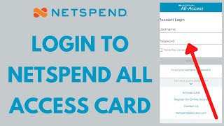 Netspend All Access Login | Login to Netspend All Access Card 2026 | Netspend.com Login