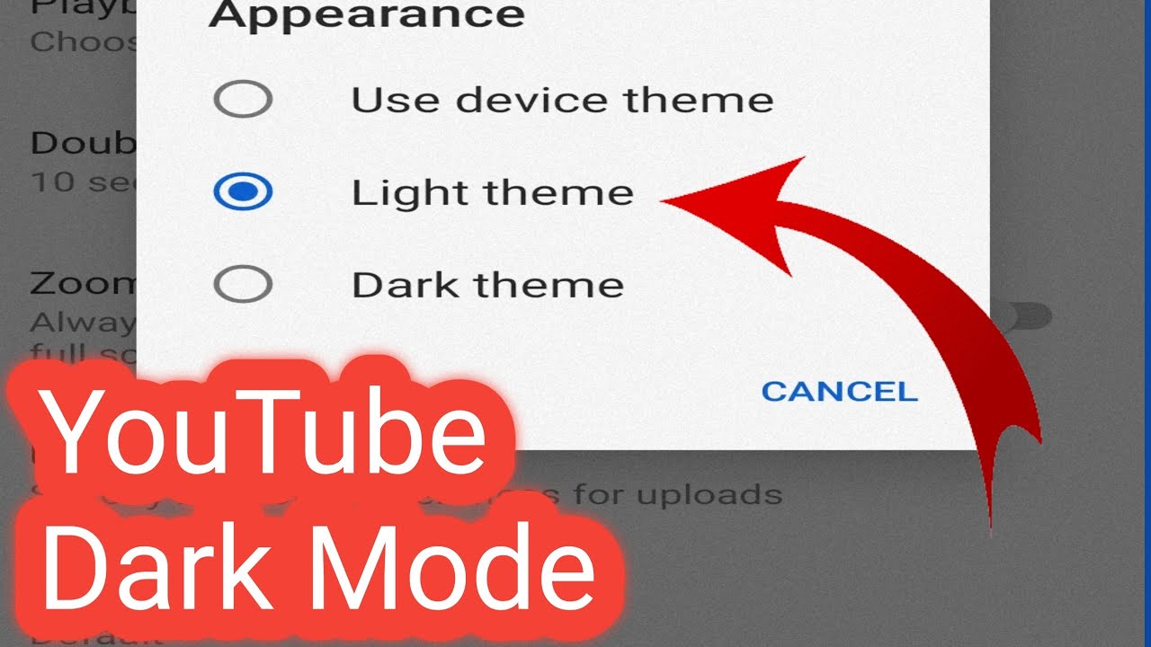 YouTube Me Dark Mode Kaise Kare | How To Enable Dark Mode In YouTube ...