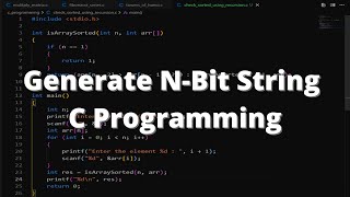 Generate N-Bit Binary string in C/C++