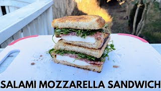 Salami Mozzarella Sandwich | POV Cooking