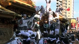 カチアイ：濱八町だんじり祭_大津神社前