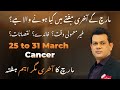 Cancer Weekly HOROSCOPE, 25 March to 31 March 2024