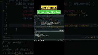 Java Program - Armstrong Number in Java #javatutorial