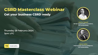 CSRD Masterclass Webinar