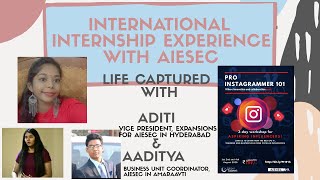 International internship experience with AIESEC for youth || Life Captured X AIESEC Amaravati