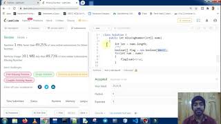 268 Missing Number Leetcode Problem 3 competitive programming
