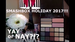 NEW!! Smashbox Holiday Palette 2017! Shadow + Contour + Blush!! REVIEW, SWATCHES & TUTORIAL!!!!