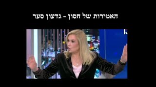 חסון: אם היו על שרים אחרים דיבורים כמו על סער, היו בודקים. ויש לי הרגשה שאני יודעת מה היו מוצאים!