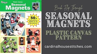 Seasonal Magnets Plastic Canvas Pattern Book Flip Through Video