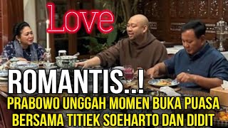Prabowo Unggah Momen Buka Puasa Bersama Titiek Soeharto dan Didit