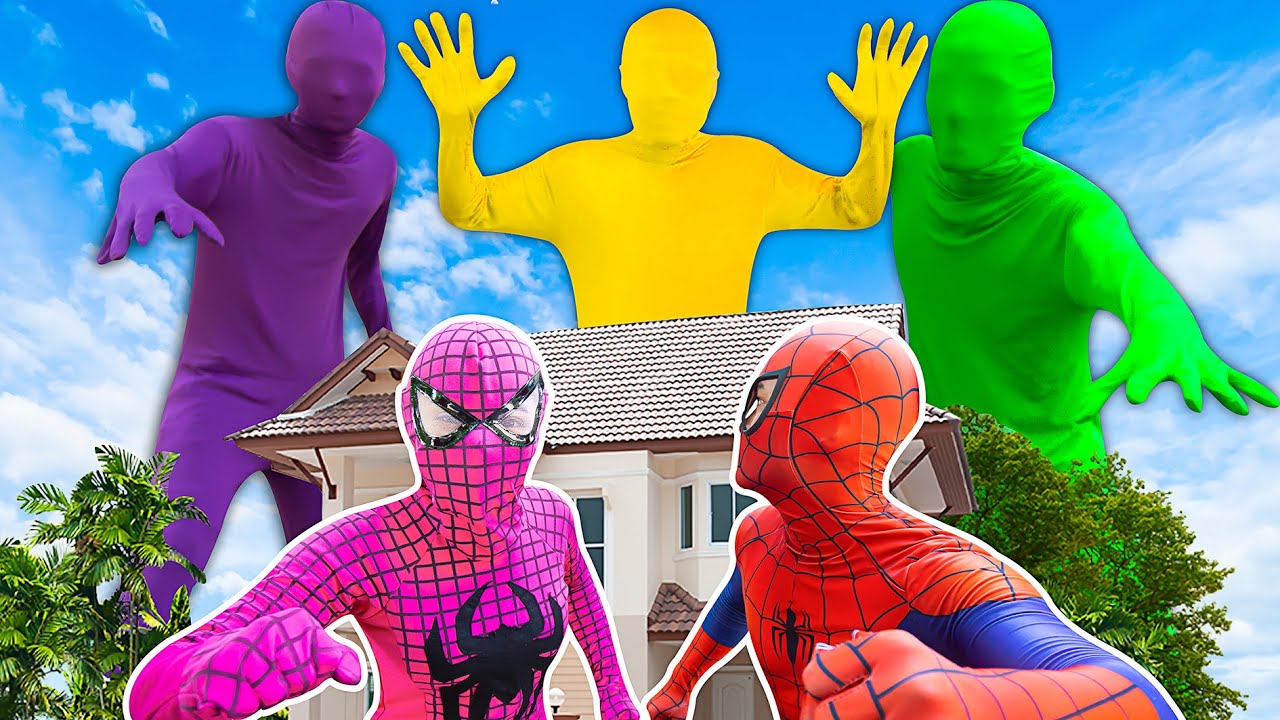 TEAM SPIDER MAN vs BAD GUY TEAM JOKER | BATTLE OF COLORFUL GIANTS ( LIVE ACTION STORY ) - Sun Heroes