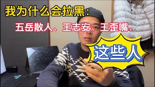 我为什么拉黑五岳散人、王小山、王志安这些人｜出国后好好赚钱工作生活远离那些不正常的人