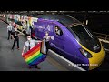 Avanti West Coast launch 390119 in full Pride livery