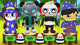 Tag with Ryan Spy Robo Combo Panda vs Wizard Combo Panda - All Characters Unlocked All Costumes