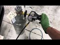 Performing high-pressure nitrogen decay test steps. Temperature, sensitive gas,