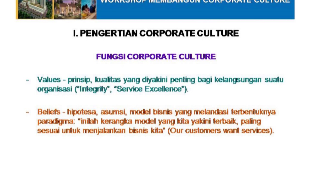 Membangun Corporate Culture - YouTube