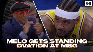 Carmelo Anthony Gets A Standing Ovation At Madison Square Garden