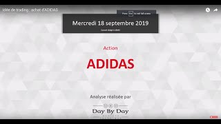 achat d'ADIDAS : Idée de trading 18.09.2019