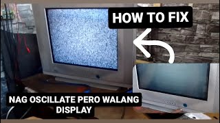 SAMSUNG CRT TV, may oscillation pero walang display