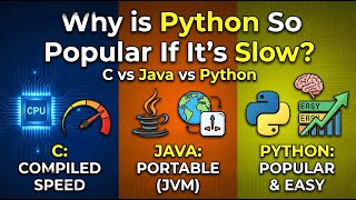 Why is Python So Popular If It's Slow? (C vs Java vs Python)