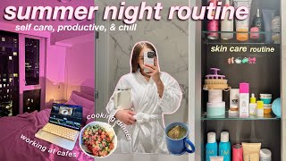 MY 6 PM SUMMER NIGHT ROUTINE! productive, fun, & self care 🌸 cooking dinner & relaxing
