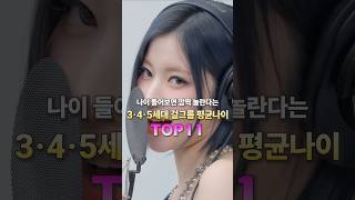 3,4,5세대 걸그룹 평균나이 Top11