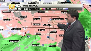 Freezing drizzle possible Monday morning