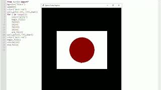 create a Japan flag with python