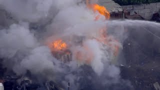 Fire erupts at junkyard in Opa-locka