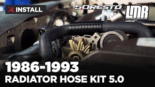 1986-1993 Mustang 5.0 Resto Factory Style Radiator Hose Kit - Install \u0026 Review