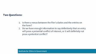 Quick Start: Confidential Financial Disclosure Review