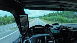 [POV TRUCK DRIVING] Daytime Trucking: Sweden,  Lindefallet-Hagsta | Actros 2763