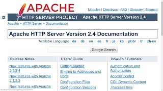 Install Local Documentation for Apache2 web server